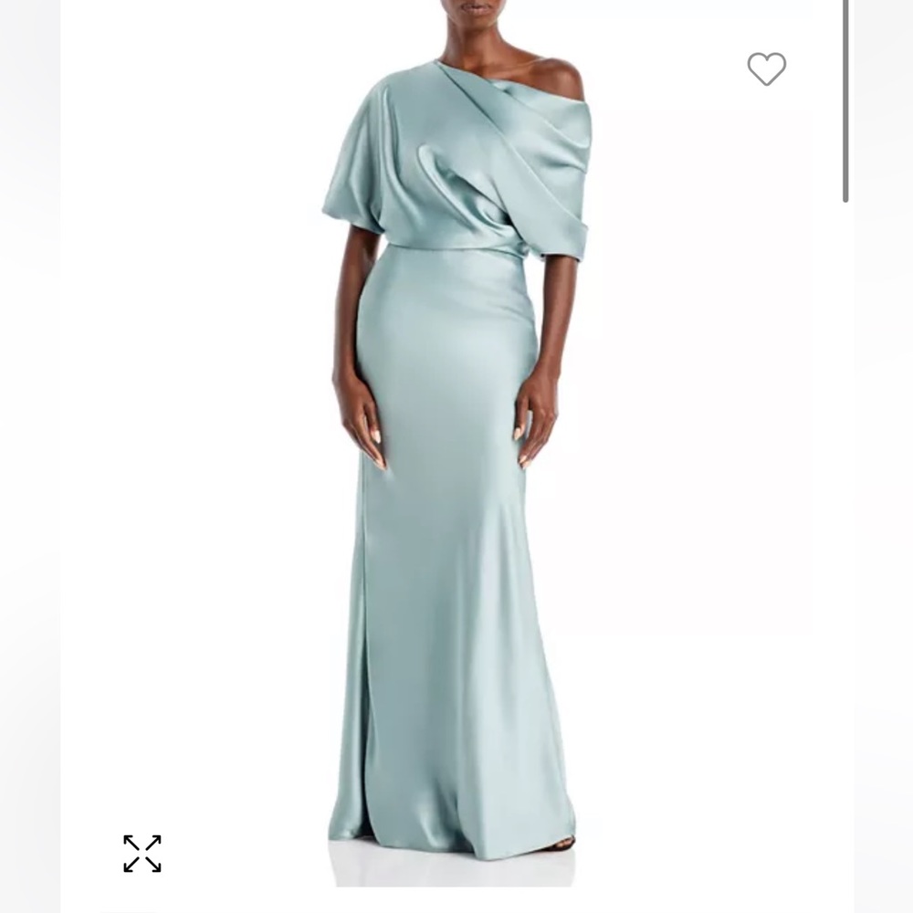 Draped Satin One Shoulder Dress